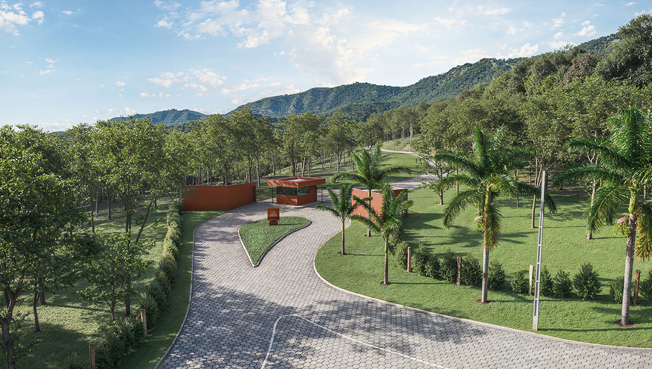 Vias 100% pavimentadas em todo condomínio.